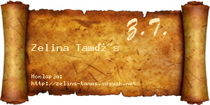 Zelina Tamás névjegykártya